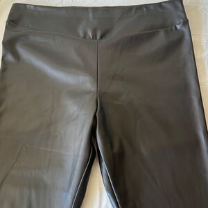 Black Faux Leather Leggings